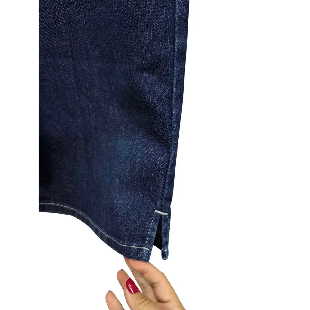 Sonoma Life + Style Denim Shorts Womens 14 Regular Dark Wash Bermuda Long Jorts